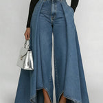 Women's High-Waisted Relaxed Wide-Leg Jeans – Effortless Everyday Comfort