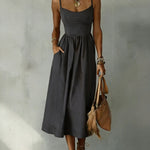 Women's Solid Color Slip Dress