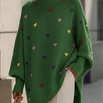 Sweater with a heart pattern