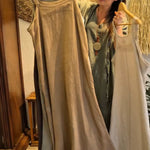 Women's Solid Color Square Neck Sleeveless Casual Loose Cotton And Linen Suspender Dress