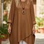 Cozy Oversized Cocoon-shaped Knit Pullover Sweater