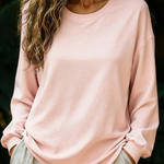 Women's Casual Cozy Loose-fitting Cotton Sweatshirt