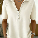 Casual And Cozy Short-sleeved Cotton Sweatshirt