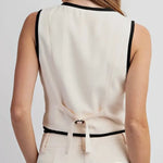 Women's Victoria Fitted Vest Pants Casual Trendy Suit