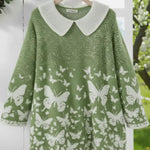 Butterfly Valley Art Print Peter Pan Collar Sweater