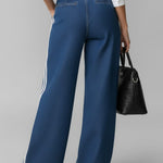 Women's High-waisted Loose-fitting Wide-leg Denim Jeans