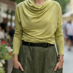 Women's Cozy Turtleneck Knitted Stretch Top