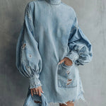 Women's Vintage Denim Mini Dress