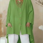 Women's Loose And Comfortable Linen And Cotton Shirt