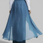 Women's High-waisted Casual Loose Chiffon Patchwork Jeans