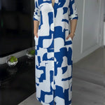 Women's Artistic Print Shirt Dress