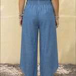 Women's Fashionable Lace-up Tencel Cotton Trousers