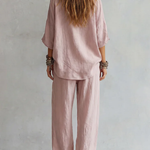 Casual Cozy Loose Linen Cotton Two-piece Set