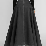 Women's High-waisted Loose-fitting A-line Denim Skirt