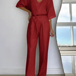Women's Linen And Cotton Jumpsuit