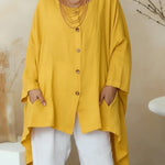 Women's Loose And Comfortable Linen And Cotton Shirt