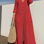 Women's Cozy And Casual Linen And Cotton Jumpsuit