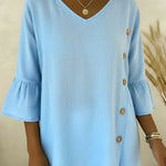 Cozy Button-down Linen Shirt Top