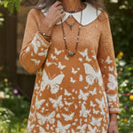 Butterfly Valley Art Print Peter Pan Collar Sweater