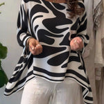 Loose-fitting Casual Printed Chiffon Top