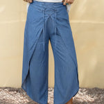Women's Fashionable Lace-up Tencel Cotton Trousers
