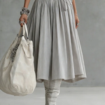 Stylish Casual Color-blocked Ribbed Stretch Midi Dress