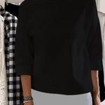 Women's Solid Color Stand Collar Long-sleeved Casual Loose Cotton Shirt