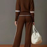 Women's Solid Color Casual Zip Art Stylish Cotton Suits