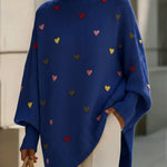 Sweater with a heart pattern