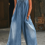 Easy-to-wear Unrestrictive Denim Overalls