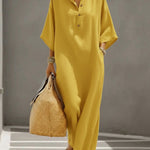 Loose And Cozy Linen And Cotton Dress