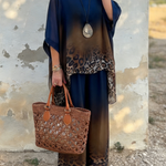 Elegant And Cozy Leopard Print Top And Pants Two-piece Set