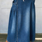 Women's High-waisted Casual Loose Denim Skirt