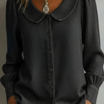 Vintage Peter Pan collar denim shirt