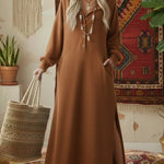 Casual Cozy Loose Hooded Button-up Cotton Dress