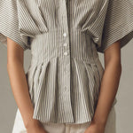 Women's Striped Art Pattern Casual Cotton Shirt