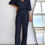 Women's Linen And Cotton Jumpsuit
