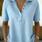 Casual And Cozy Short-sleeved Cotton Sweatshirt