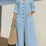 Women's Cozy And Casual Linen And Cotton Jumpsuit