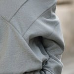Women's Casual Plain Asymmetrical Loose Cotton Sweatshirt