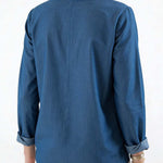 Women's Round Neck Long-sleeved Casual Loose Denim Top