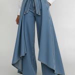 Women's Casual High-waist Wide-leg Denim Jeans