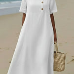 Elegant Cozy Round-neck Loose A-line Dress
