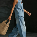 Cozy Minimalist Two-piece Denim Set
