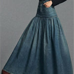 Casual Maxi Denim Skirt