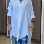 Women's Casual Linen And Cotton Shirt