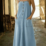 Women's Casual Sleeveless Cotton Denim Dress