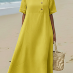 Elegant Cozy Round-neck Loose A-line Dress