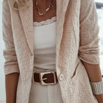 Women's Elegant Lace Button Jacket