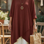 Cozy Oversized Cocoon-shaped Knit Pullover Sweater